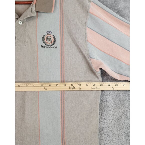 Izod Club Polo Mens Extra Large Multicolor Striped The Dominion Club Golf Shirt - Picture 4 of 11